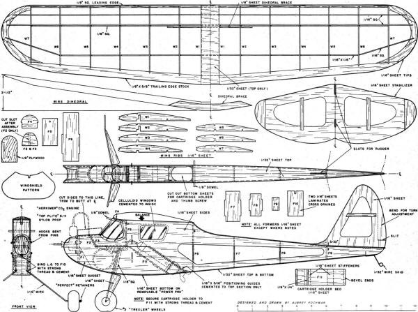 Fizz-Wizz CO2-Powered Model Airplane Plans - Airplanes and Rockets