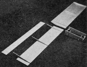 Two balsa sheets and three triangular ribs make up each wing panel - Airplanes and Rockets