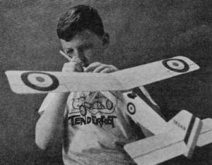 Use a stuffing stick to insert rubber motor - Airplanes and Rockets