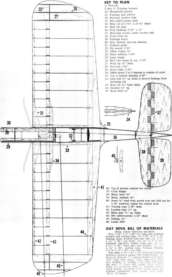 Gay Devil Plans by Larry Scarinzi, from the June 1957 American Modeler - Airplanes and Rockets