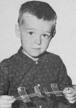 Rod Miller's son holding Matchbox Fliers - Airplanes and Rockets