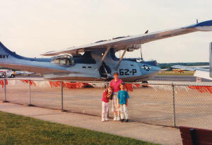 Philip, Sally & Supermodel Melanie Blattenberger with a PBY-5 Catalina - Airplanes and Rockets