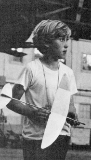At age 11, Steve Wittman is hardly big enough to heave a glider of this size - Airplanes and Rockets