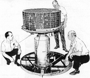 The Tiros VII being checked out prior to its launch into space - Airplanes & Rockets