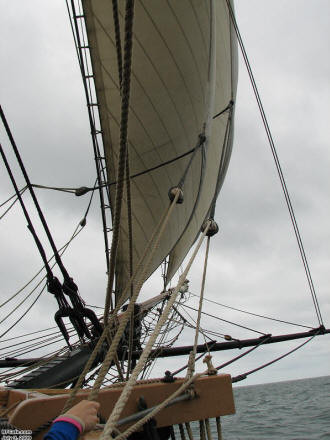 On a tack - note the angle of the horizon, Flagship Niagara Day Sail on July 3, 2009 - Airplanes and Rockets