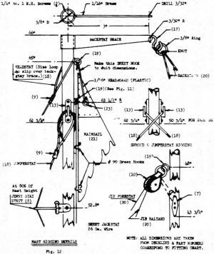 Mainmast fittings for Critter R/C Sailboat - Airplanes and Rockets