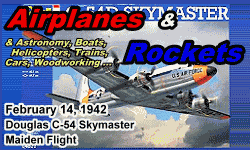 Day in History Logo - Airplanes and Rockets