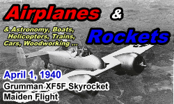 Day in History Logo - Airplanes and Rockets