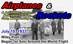 Day in History Logo - Airplanes and Rockets