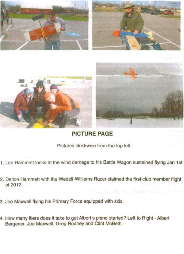 March 2012 Bean Hill Flyers Newsletter (page 6) - Airplanes and Rockets