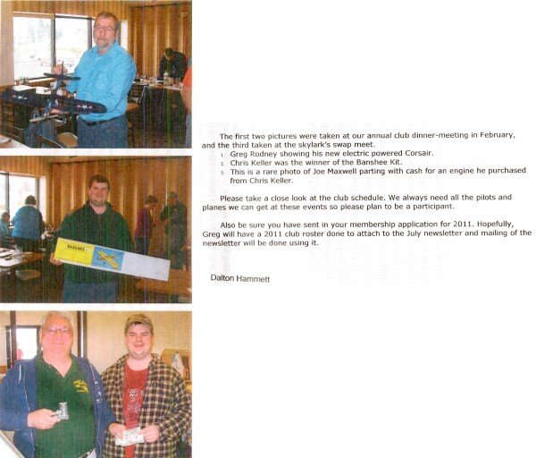 May 2011 Bean Hill Flyers Newsletter (page 7) - Airplanes and Rockets
