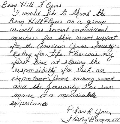 Letter by Shirley Hammett - Airplanes and Rockets