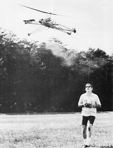 Gene Rock flies his S.S.P. Helicopter - Airplanes and Rockets