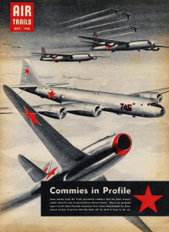 Commies in Profile (Russian Air Force), October 1950 Air Trails - Airplanes and Rockets