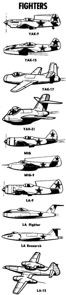 Russian Aircraft Fighters 1950 Air Trails - Airplanes and Rockets