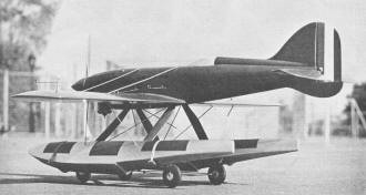 Macchi Castoldia sitting on dolly - Airplanes and Rockets