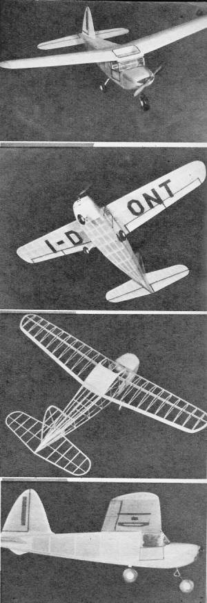 Macchi MB-308 Multi-view, September 1949 Air Trails - Airplanes and Rockets
