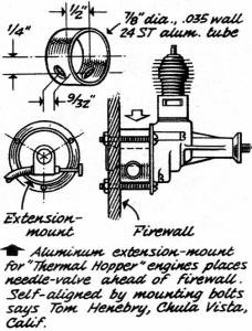 Aluminum extension-mount for Thermal Hopper - Airplanes and Rockets