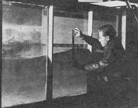 Engineer here studies wave action in a waterfront structures - Airplanes and Rockets