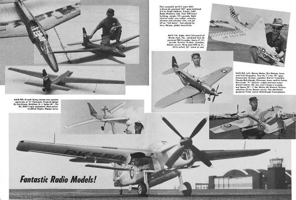 First successful jet R/C scale (left) is Dyna-Jet powered 103" span Lockheed U-2 by Ralph Saldivar, Fresno, California - Airplanes and Rockets