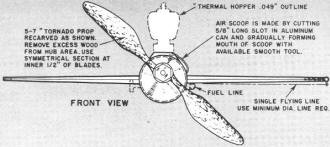Rathgeber's "Minimum" Cox Thermal Hopper Engine, March 1957 American Modeler Magazine - Airplanes and Rockets