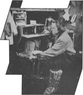Admiral Byrd's 2nd Antarctic Expedition (Byrd sending Morse code), January 1939 Boys' Life - Airplanes and Rockets