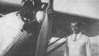 Claude Ryan with one of the first M-1 monoplanes - Airplanes and Rockets
