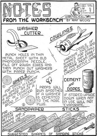 Notes from the Workbench, February 1941 Flying Aces - Airplanes and Rockets