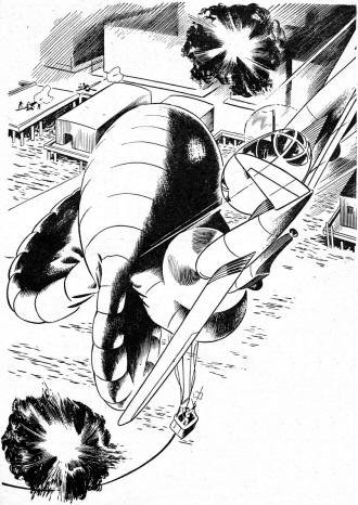 Black Bullet attacking tethered dirigible - Airplanes and Rockets