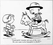Charles Schulz in "The Saturday Evening Post" September 25, 1948 - Airplanes and Rockets