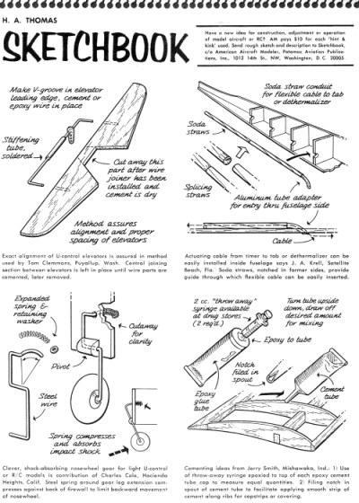 "Sketchbook" - June 1968 American Aircraft Modeler - Airplanes and Rockets