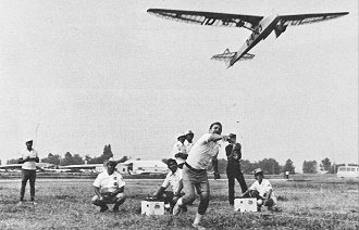 Doc Hall launches Max Geier's Grunau - Airplanes and Rockets
