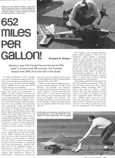 FAI Closed Course Distance Record by Richard R. Weber - Airplanes and Rockets