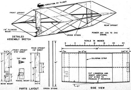 Flite Kite Plans, April 1957 American Modeler - Airplanes and Rockets
