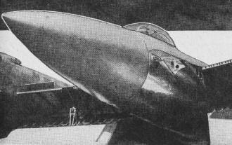 End result of glass-plastic molding is this sleek, clean tailcone of laminated glass fabric - Airplanes and Rockets