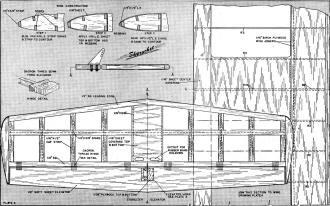 Maynard Hill's Altitude Record Setting "Skyrocket" Model Airplanes Plans (Empennage) - Airplanes and Rockets