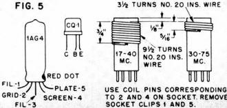 Grid Dip Meter vacuum tube lead identification and pickup coil details - Airplanes and Rockets