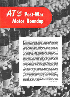 AT's Post-War Motor Roundup, September 1949 Air Trails - Airplanes and Rockets
