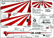 Zlin Akrobat: For the Tenderfoot Article & Plans, September 1971 American Aircraft Modeler - Airplanes and Rockets