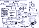 Supermarine Spitfire-2 (Mk 2): 3-View, May 1941 Flying Aces - Airplanes and Rockets