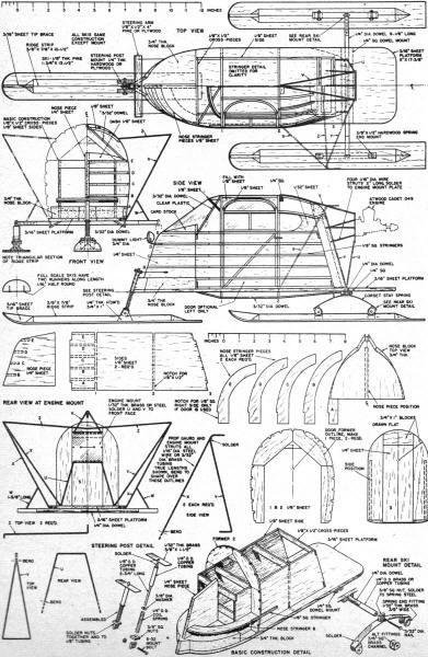 Call-Air Snowcar Plans, January 1957 American Modeler - Airplanes and Rockets