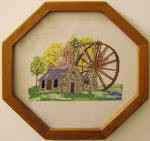 Counted Cross Stitch by supermodel Melanie Blattenberger, Frame by Kirt Blattenberger - Airplanes and Rockets