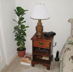Antique Nightstand (refinished) - Airplanes and Rockets