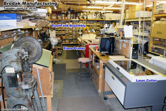 Laser cutting machine, plans copier, and metal fuel tank assembly (Brodak) - Airplanes and Rockets