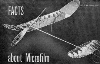 Light reflected in colors from microfilm indicates thickness - Airplanes and Rockets