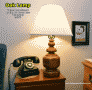 Oak Lamp Turned in the Robins AFB Woodshop - Airplanes and Rockets