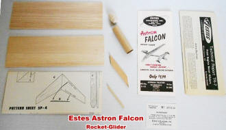 Estes Astron Falcon rocket-glider parts - Airplanes and Rockets
