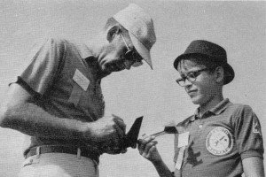 New NAR President Dr. Ellsworth Beetch and son Konr preparing a Swift Class boost glider - Airplanes and Rockets