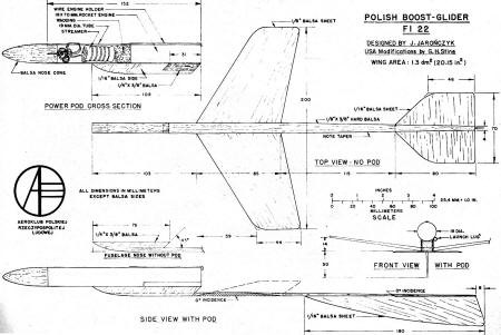 Ploish Boost-Glider Plans (October 1968 AAM) - Airplanes and Rockets