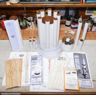 All the Saturn 1B kit parts - Airplanes and Rockets